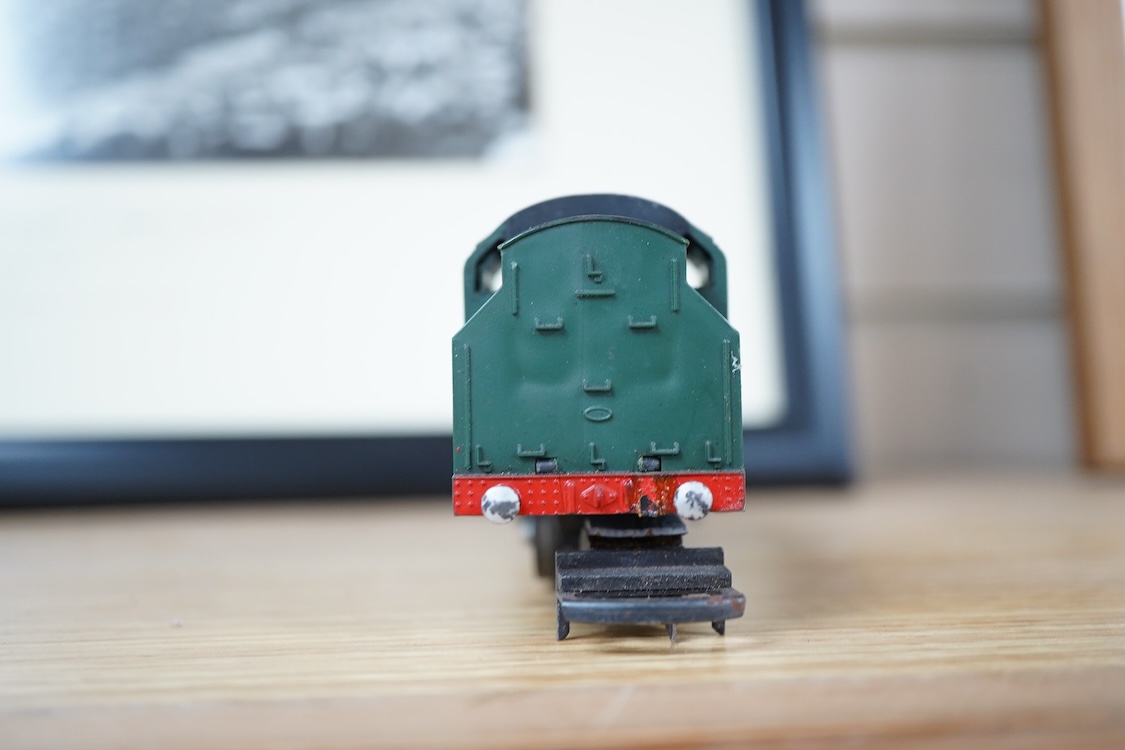 Three part-built 0 gauge railway brass and white metal locomotives by John Worsley; an ACE Products kit of an SR Bullied light Pacific with its original box, a SECR Wainwright H class 0-4-4T locomotive and an LNER class